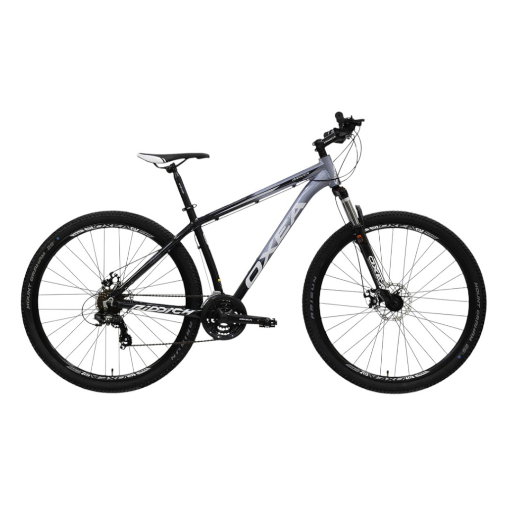 BICICLETA OXEA RIDDICH R29 TALLE S NEGRO DEGRADE PLATA