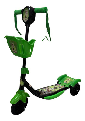MONOPATIN INFANTIL ALUMINIO CON 3 RUEDAS VERDE 5003A