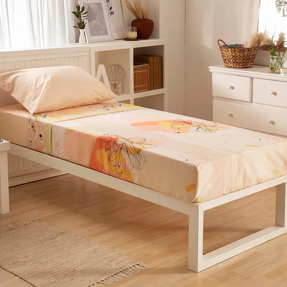 SABANA CASABLANCA ALICE Y03 LINEA ORO 114H 1 1/2 PLAZA 90x190 CM