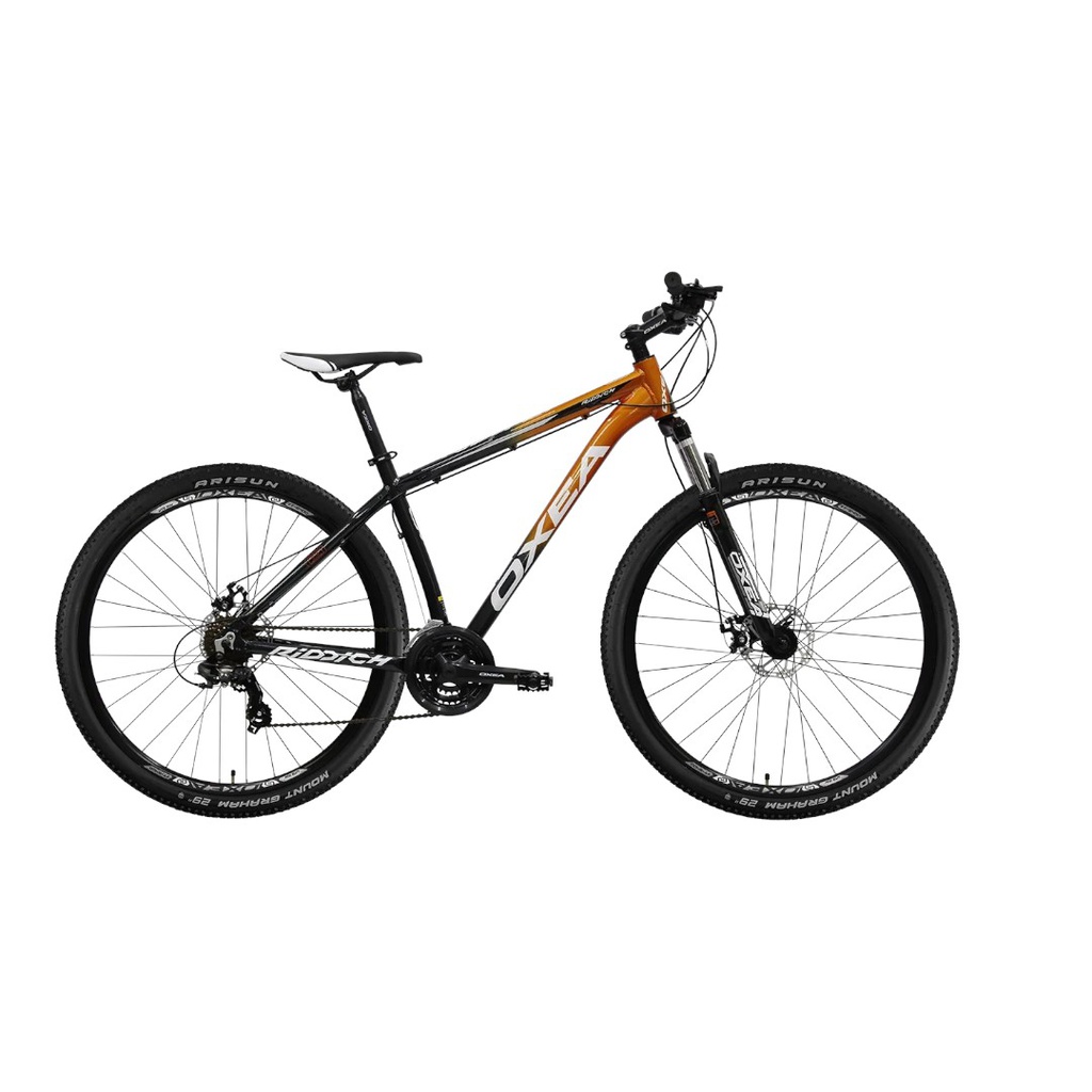 BICICLETA OXEA RIDDICH R29 TALLE L NEGRO DORADO PLATA