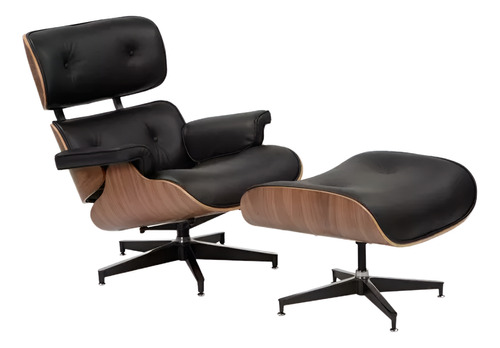SILLON TRIBECA EC-015/WBK MILLER C/OTTOMAN WALNUT & BLACK