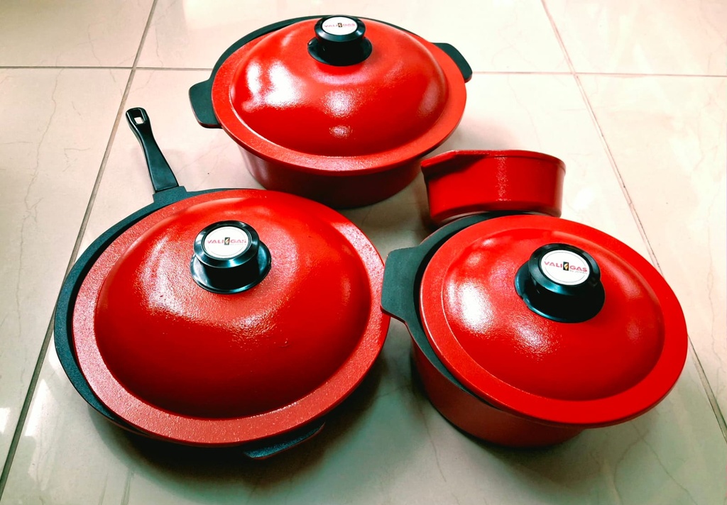 KIT DE OLLAS USMAN KON1 N° 1 COLOR ROJO