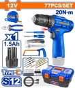 SET DE HERRAMIENTAS WADFOW WDT1B77 77 PIEZAS SURTIDAS