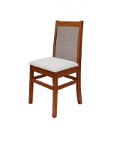 SILLA INMACOL PACIFICO 226-2 TAPIZADO CON ESTERILLA PANA BEIGE CAOBA