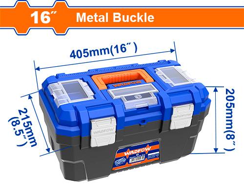 CAJA P/ HERRAMIENTAS WADFOW WTB3316 16&quot; BROCHE METAL C/ BANDEJA