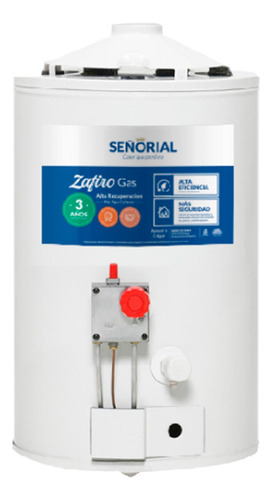 TERMOTANQUE MULTIGAS SEÑORIAL TSZPI-30 ZAFIRO 30 LTS CUOTA MELI