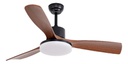 VENTILADOR DE TECHO ETHEOS GVTI-VTMO CON LUZ LED 3 ASPAS NEGRO