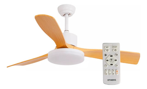 VENTILADOR DE TECHO ETHEOS GVTI-VTMC CON LUZ LED 3 ASPAS BLANCO CUOTA MELI