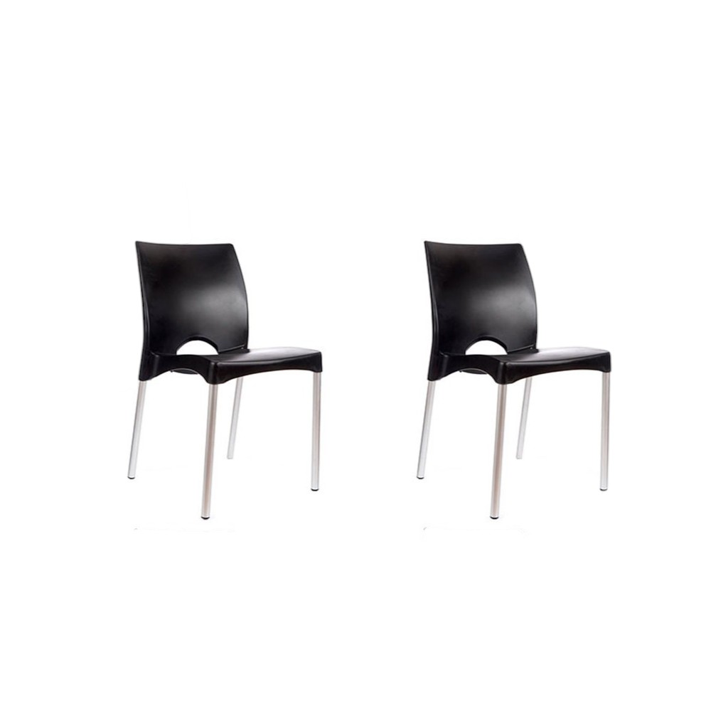 COMBO X2 SILLA GARDEN LIFE BOSTON NEGRA F900001