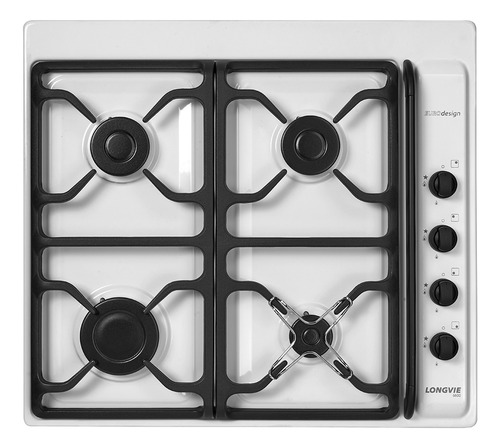 ANAFE A GAS LONGVIE ENCASTRABLE A6600BF BLANCO
