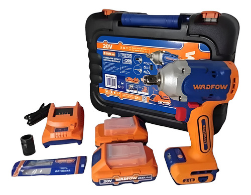 LLAVE DE IMPACTO INALAMBRICO WADFOW WCD3B214 C/CARGADOR + 2 BAT 20V CUOTA MELI