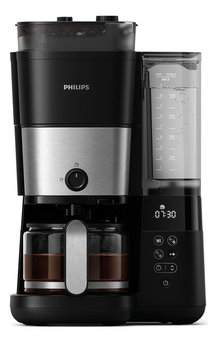 CAFETERA PHILIPS GRIND & BREW HD7900/50 1.5 L NEGRA