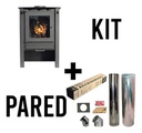 ESTUFA A LEÑA LEPEN 11000 CAL. PREMIUM + KIT DE PARED 6&quot; 12 CUOTAS