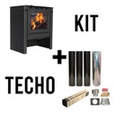 ESTUFA A LEÑA LEPEN 14000 CAL. PREMIUM + KIT DE TECHO 6"