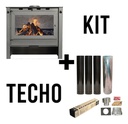 ESTUFA A LEÑA LEPEN 20000 CAL. PREMIUM + KIT DE TECHO 6&quot;
