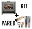 ESTUFA A LEÑA LEPEN 20000 CAL. PREMIUM + KIT DE PARED 6&quot;