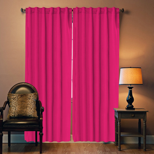 CORTINA AMARELO BLACK OUT 1.40 X 2.10 M LISA FUCSIA