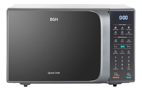 MICROONDAS BGH B120DS20I 20 L DIGITAL SILVER