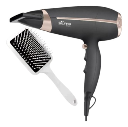 SECADOR DE PELO SILFAB ION BY-550 + MAXI CEPILLO