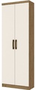 ROPERO HENN MARGARIDA D110-106 2 PUERTAS RUSTICO / BLANCO