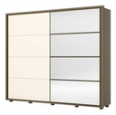 ROPERO HENN CAVIC D209-108 2 PUERTAS CORREDIZAS DUNA/BLANCO