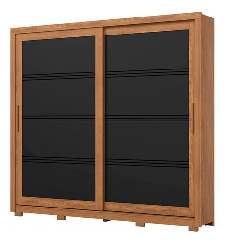 ROPERO HENN MEDELIN D326-215 2 PUERTAS CORREDIZAS NATURAL NEGRO
