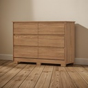 COMODA HENN RAVENNA D737-128 6 CAJONES NATURAL