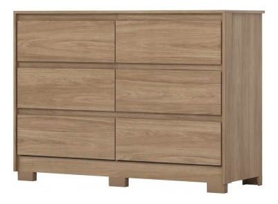 COMODA HENN RAVENNA D737-198 6 CAJONES JEQUITIBA