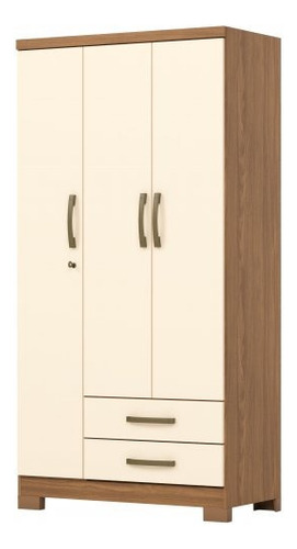 ROPERO HENN ACAI DA133-127 3 PUERTAS NATURAL/BLANCO