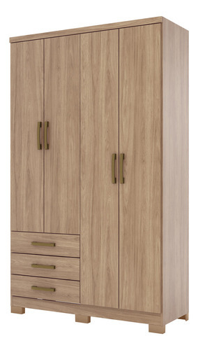 ROPERO HENN CAJU DA135-198 4 PUERTA JEQUITIBA
