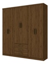 ROPERO HENN CAJU DA136-130 6 PUERTAS CASTAÑO