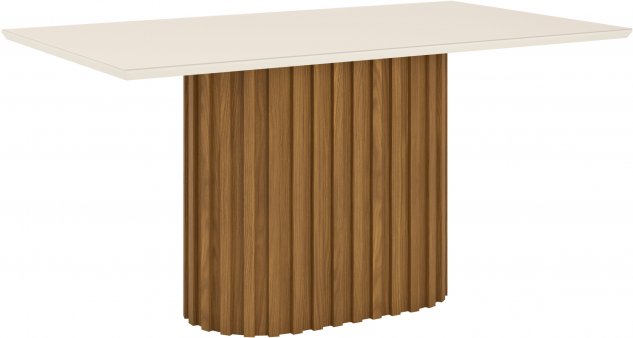 MESA HENN SOLANA SC67-127 1.60 M C/VIDRIO NATURAL/BLANCO