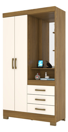 ROPERO BRIZ B64-127 2 PUERTAS NATURAL/BLANCO