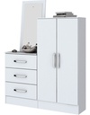 COMODA HENN B700-10 2 PUERTAS CON ESPEJO BLANCO