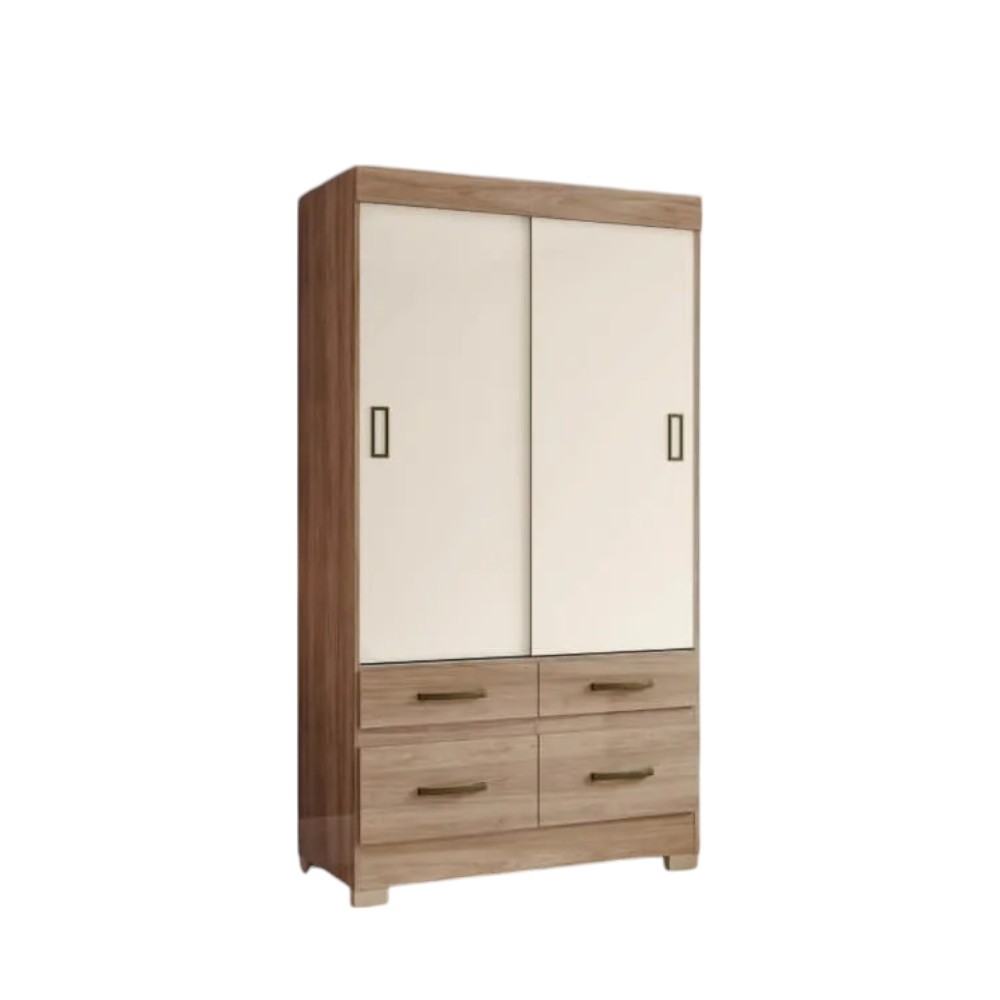 ROPERO HENN BE25-201 2 PUERTAS CORREDIZAS JEQ/BLANCO