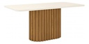 MESA HENN SOLANA SC84-127 1800MM C/VIDRIO NATURAL/BLANCO