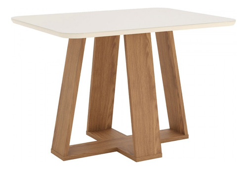 MESA HENN LINS SC89-127 1.20 M C/VIDRIO NATURAL/BLANCO