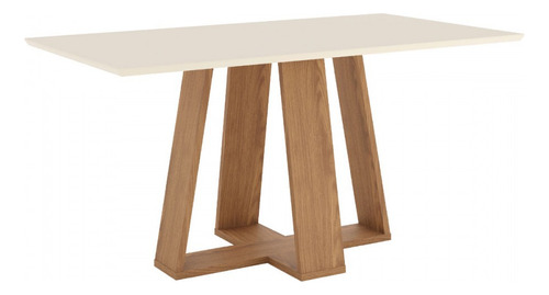 MESA HENN LINS SC94-127 1.60 M RECTA S/VIDRIO NATURAL/BLANCO