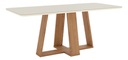MESA HENN LINS SC96-127 2.00 M C/ VIDRIO NATURAL/BLANCO