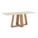 MESA HENN LINS SC96-127 2.00 M C/ VIDRIO NATURAL/BLANCO