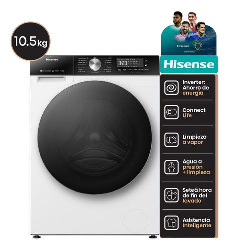 LAVARROPAS INVERTER HISENSE WF3S1043BW 10 KG BLANCO