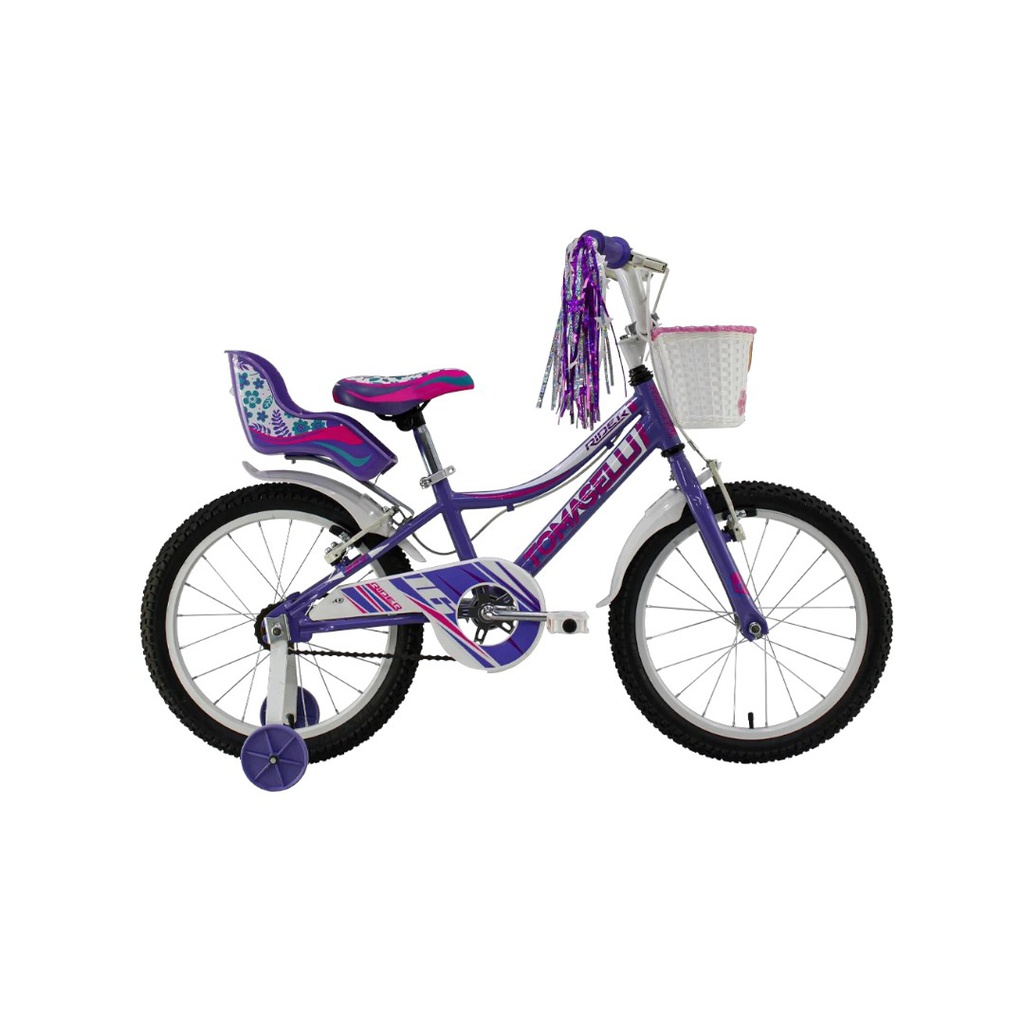 BICICLETA TOMASELLI RIDER TRIF162LILBLA R16 FULL LILA BLANCO