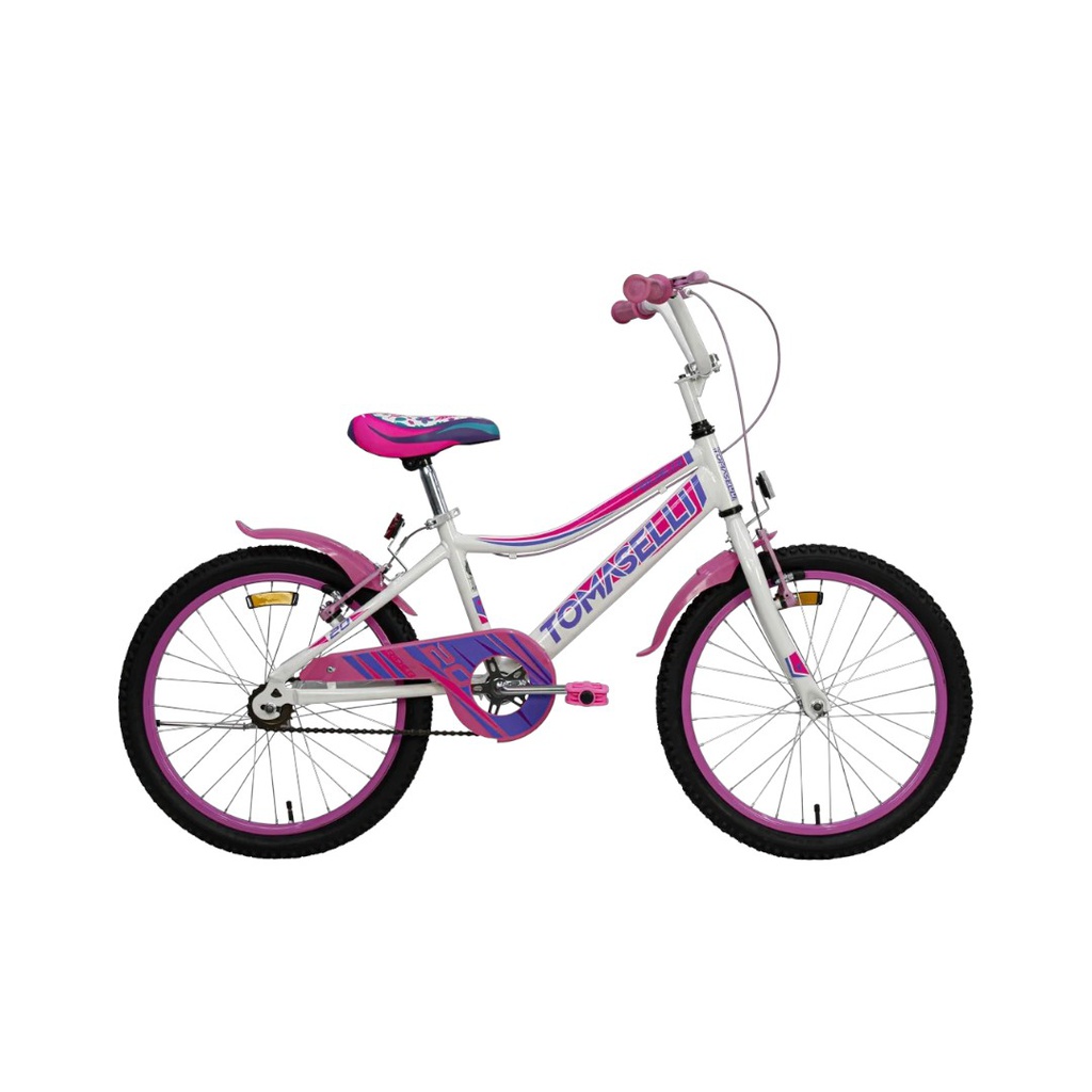 BICICLETA TOMASELLI RIDER TRID200BLAFU R20 BLANCA FUCSIA