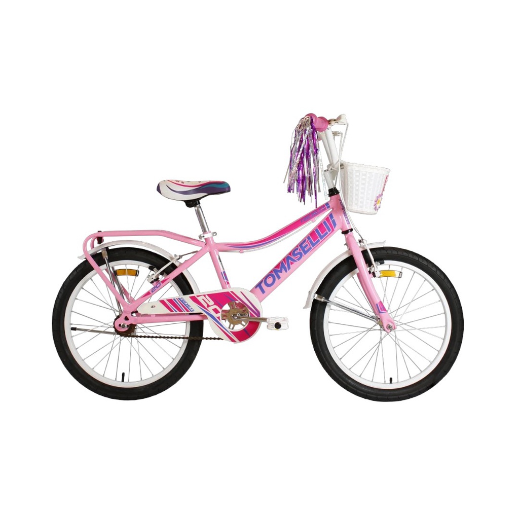 BICICLETA TOMASELLI RIDER 20 FULL DAMA TRIF202ROSB ROSA BLANCO