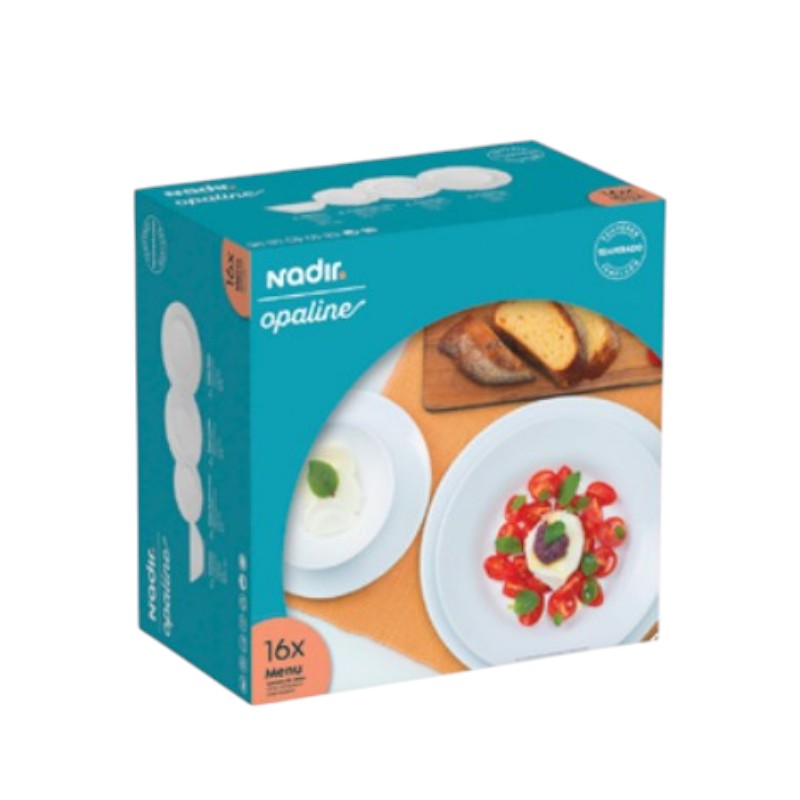 JUEGO DE MESA NADIR MENU 16 PIEZAS OPALINE 164302