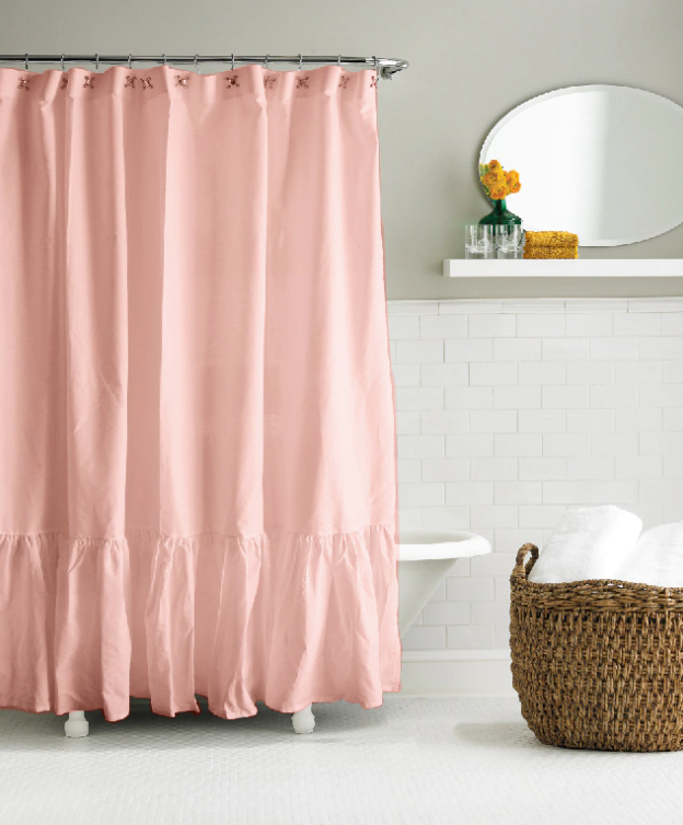 CORTINA DE BAÑO RUSTIC DE TUSOR SALMON BH084