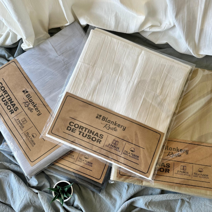 CORTINA BLANKERY RUSTIC TUSOR GRIS BH027