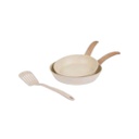 BATERIA DE COCINA CAROL 51630 3 PZAS INDUCCION BLANCO