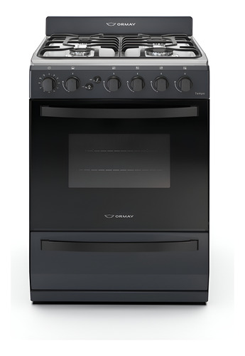 COCINA ORMAY TEMPO NEGRA A GAS 4H
