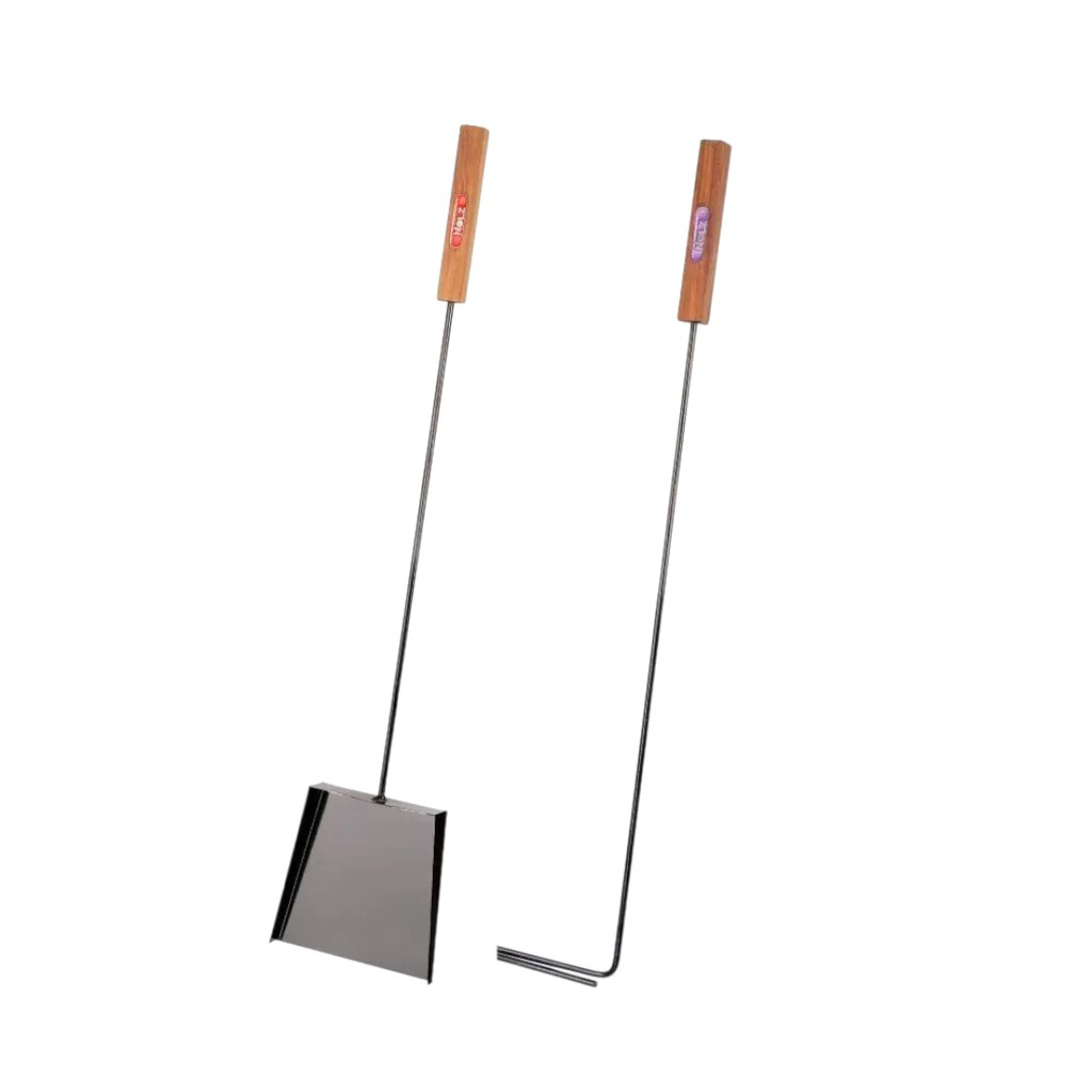PALA Y ATIZADOR HOLZ MANGO MADERA